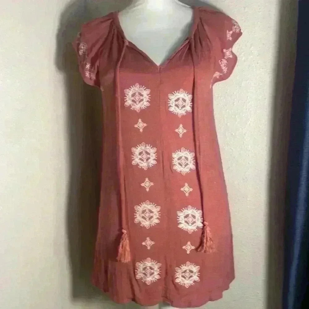 FRANCESCAS BLUE RAIN BOHO DRESS SIZE XXS